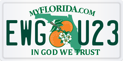 FL license plate EWGU23