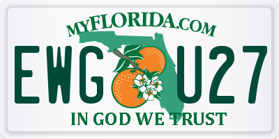 FL license plate EWGU27