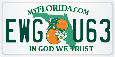 FL license plate EWGU63