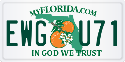 FL license plate EWGU71