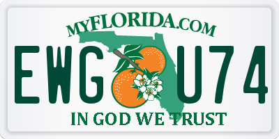 FL license plate EWGU74