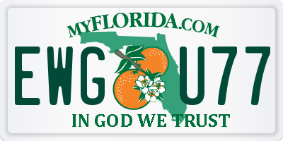 FL license plate EWGU77