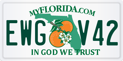 FL license plate EWGV42