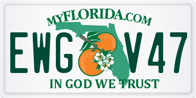 FL license plate EWGV47
