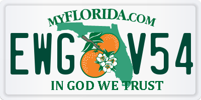 FL license plate EWGV54
