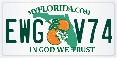 FL license plate EWGV74