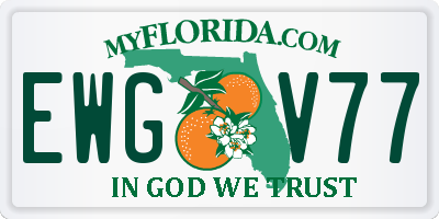 FL license plate EWGV77