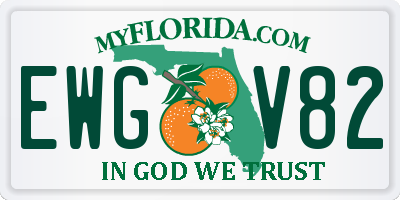 FL license plate EWGV82