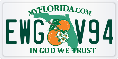 FL license plate EWGV94