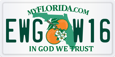 FL license plate EWGW16