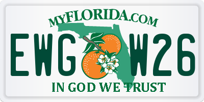 FL license plate EWGW26
