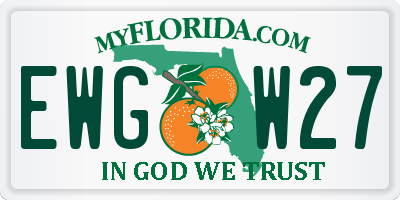 FL license plate EWGW27