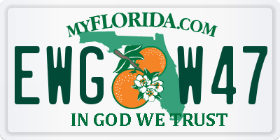 FL license plate EWGW47