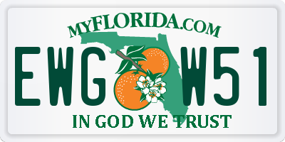 FL license plate EWGW51