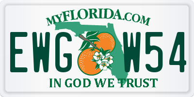 FL license plate EWGW54