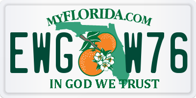 FL license plate EWGW76