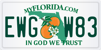 FL license plate EWGW83