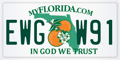 FL license plate EWGW91