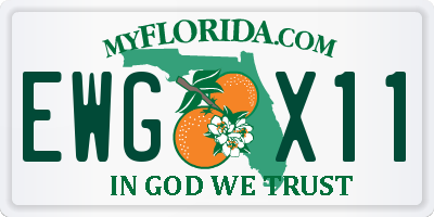 FL license plate EWGX11