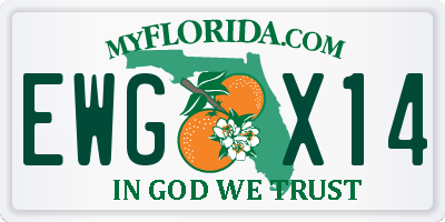 FL license plate EWGX14