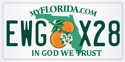 FL license plate EWGX28