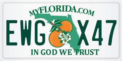 FL license plate EWGX47