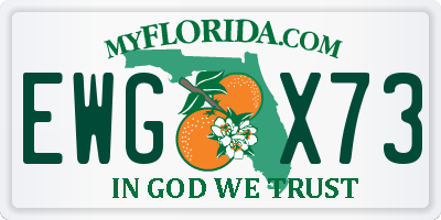 FL license plate EWGX73
