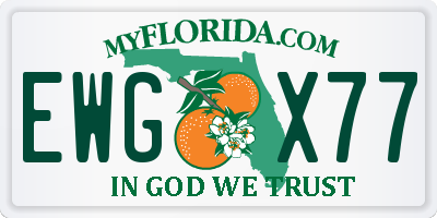 FL license plate EWGX77
