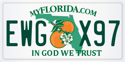 FL license plate EWGX97