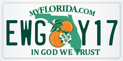 FL license plate EWGY17
