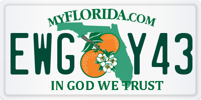 FL license plate EWGY43