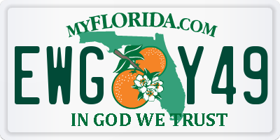 FL license plate EWGY49