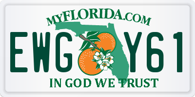 FL license plate EWGY61