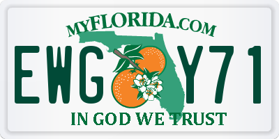 FL license plate EWGY71
