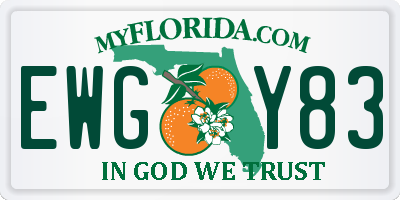 FL license plate EWGY83
