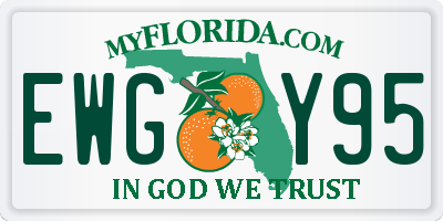 FL license plate EWGY95