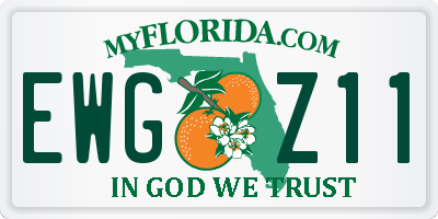 FL license plate EWGZ11