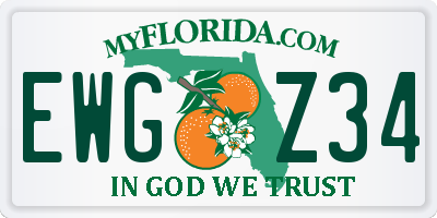 FL license plate EWGZ34