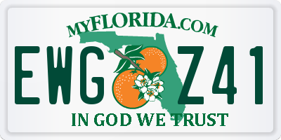 FL license plate EWGZ41