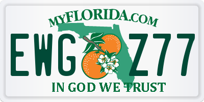 FL license plate EWGZ77