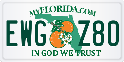 FL license plate EWGZ80