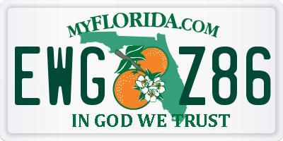 FL license plate EWGZ86