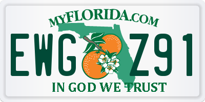 FL license plate EWGZ91
