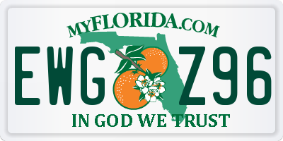 FL license plate EWGZ96