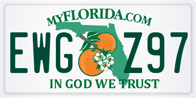 FL license plate EWGZ97
