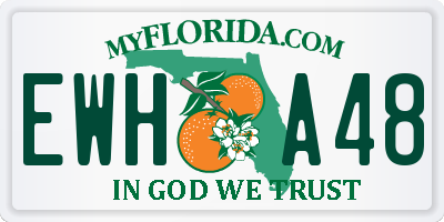 FL license plate EWHA48
