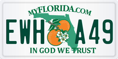FL license plate EWHA49