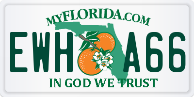 FL license plate EWHA66
