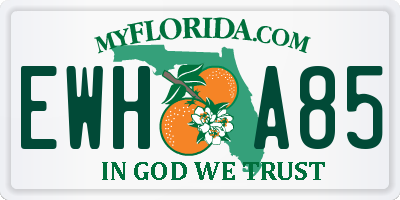FL license plate EWHA85