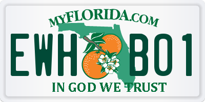 FL license plate EWHB01